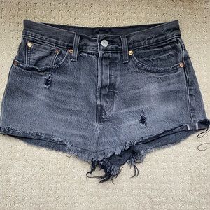 LEVIS Black Denim Shorts